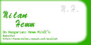 milan hemm business card